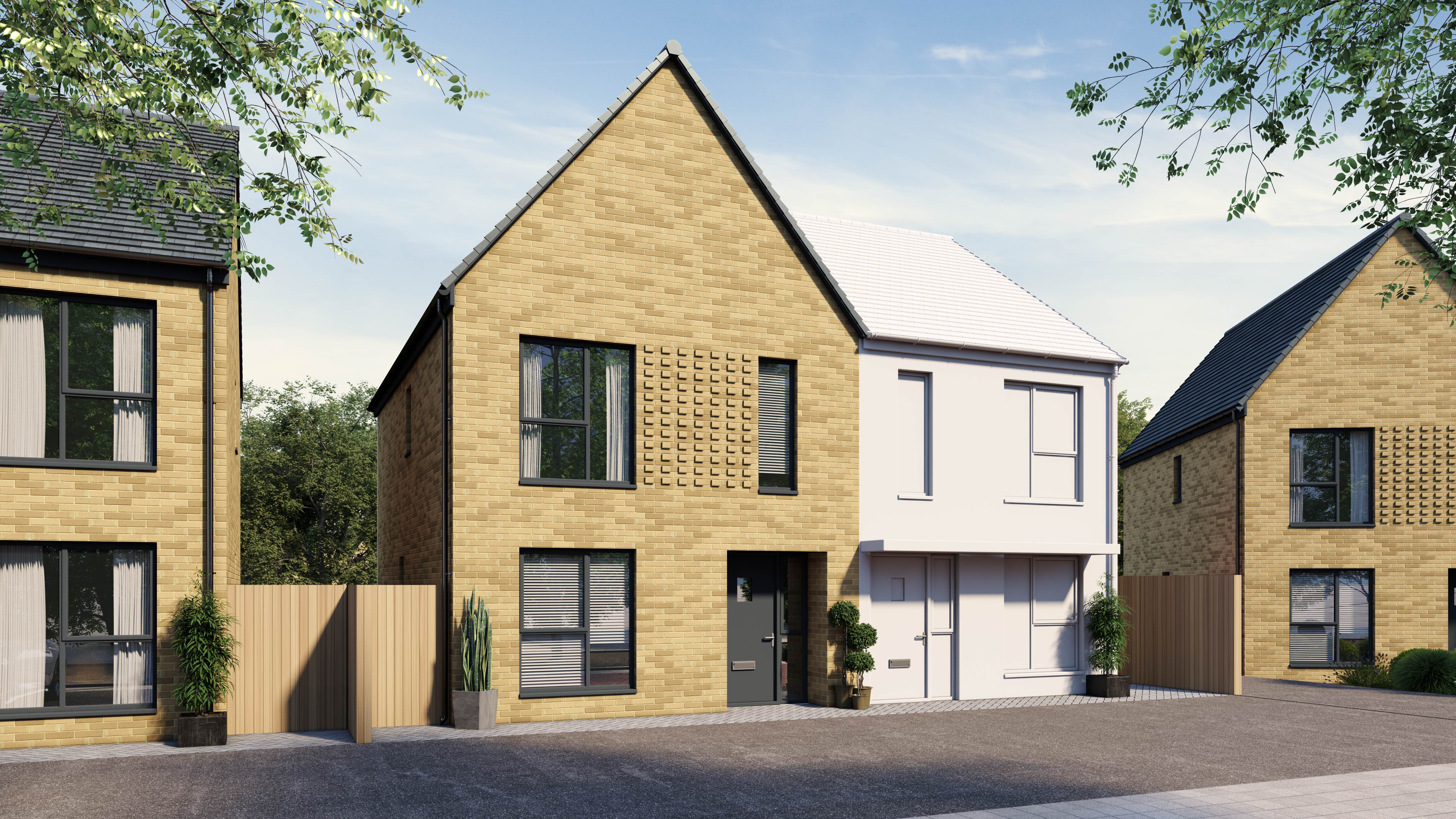 CGI of semi-detached home in Whitefield Brook  